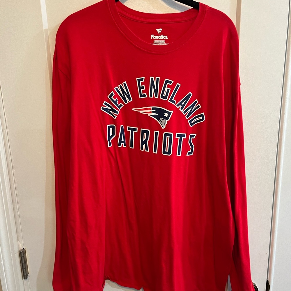 Fanatics Red New England Patriots Long Sleeve Tee